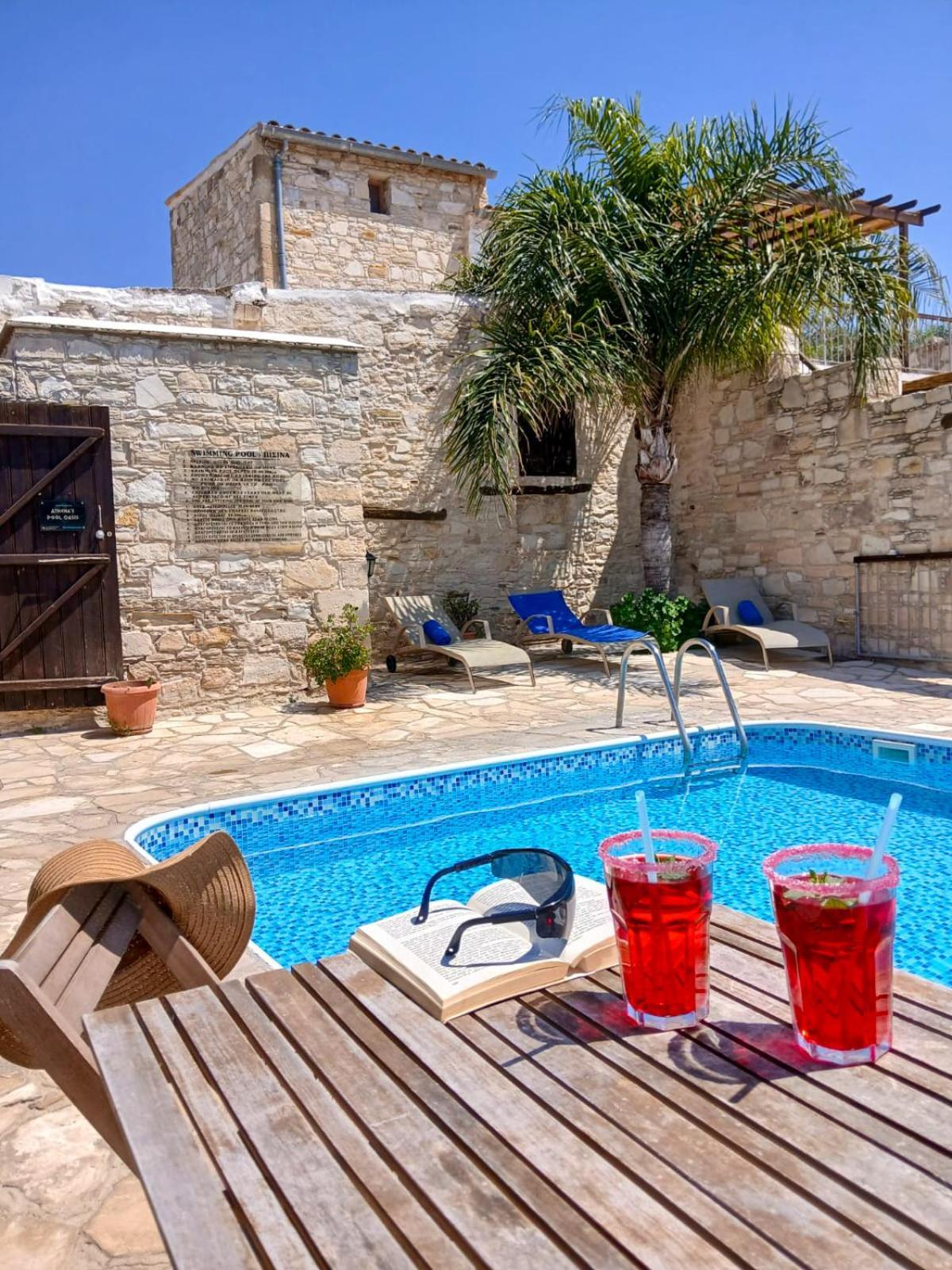 Athena'S Pool Oasis Apartment Skarinou Exterior foto