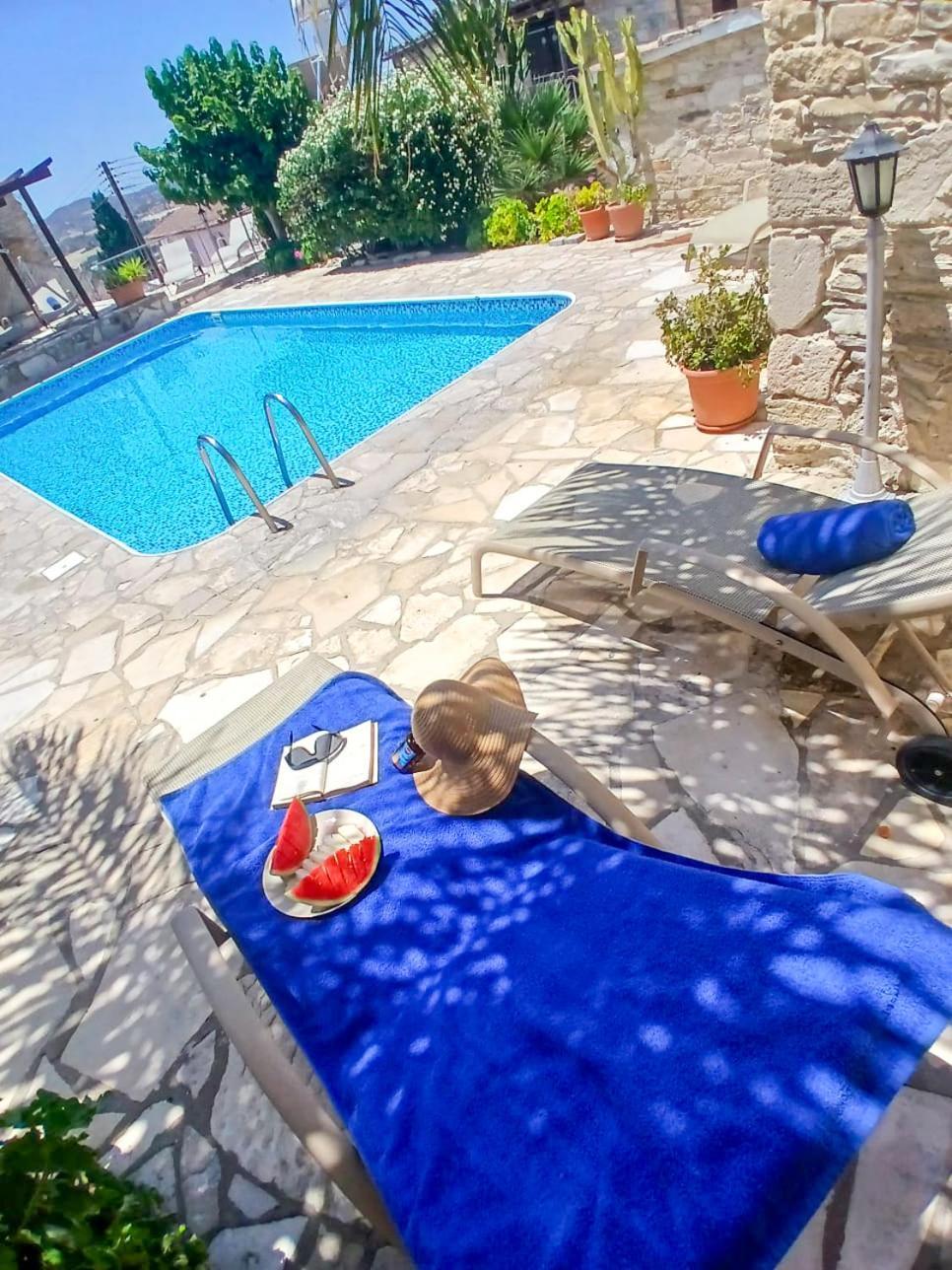 Athena'S Pool Oasis Apartment Skarinou Exterior foto